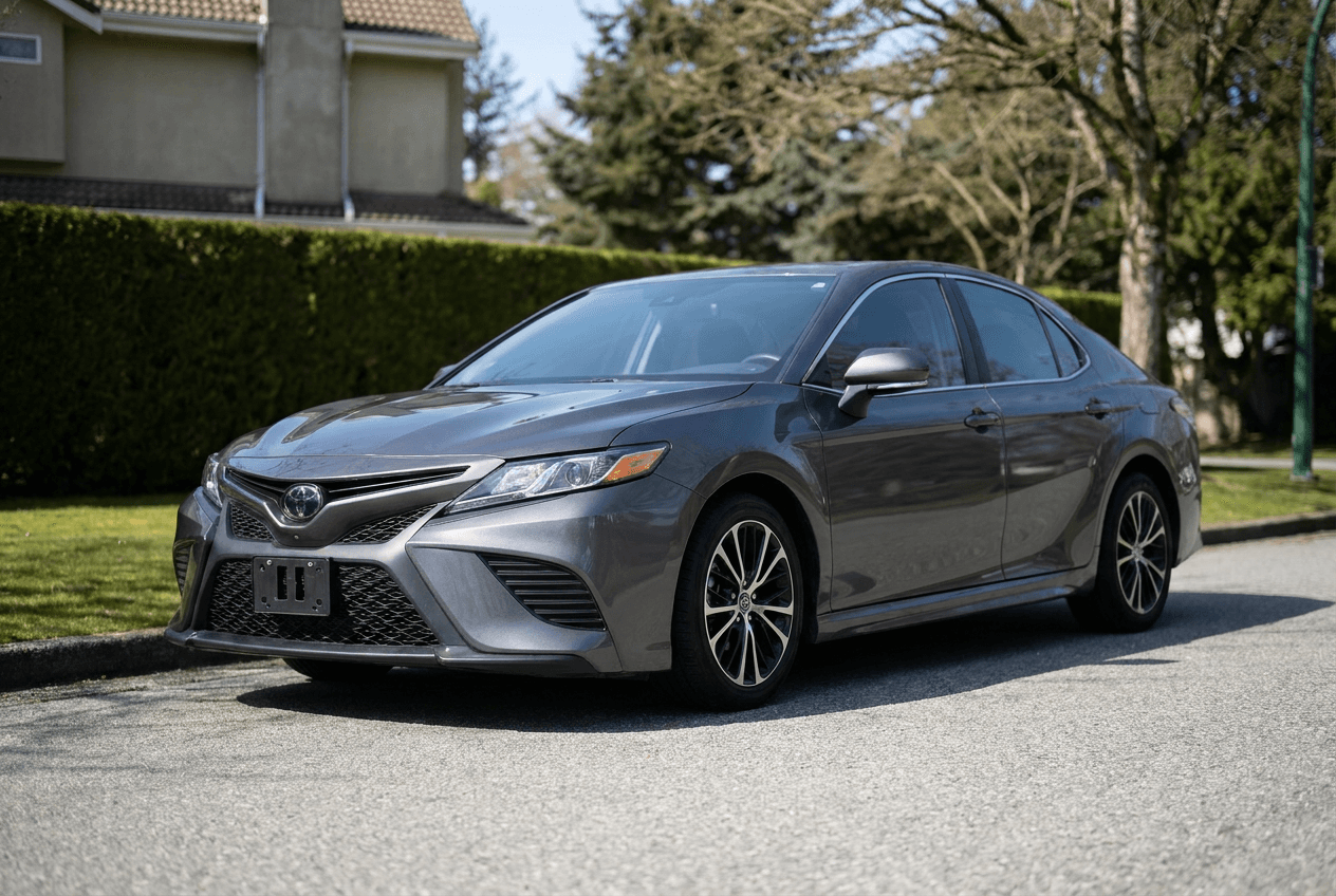 Performance tire on sporty sedan