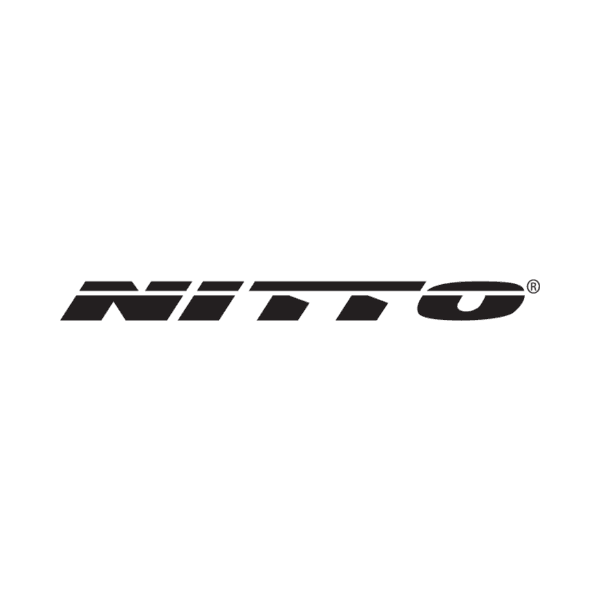 Stylized black Nitto logo with italicized letters and a horizontal line through the middle.