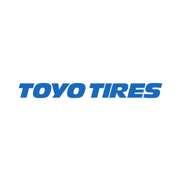 Toyo Tires logo in bold blue italicized capital letters against a plain white background.